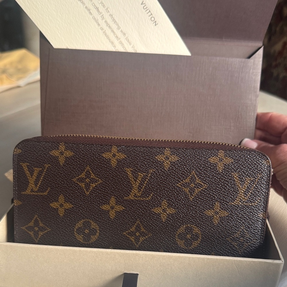 Louis Vuitton Dark Brown Monogram Zipper Wallet